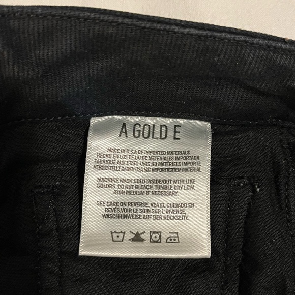 Agolde Nico High Rise Slim Exposed Zip Black Jeans, Sz 26 Minimalist, Streetwear - Picture 8 of 9